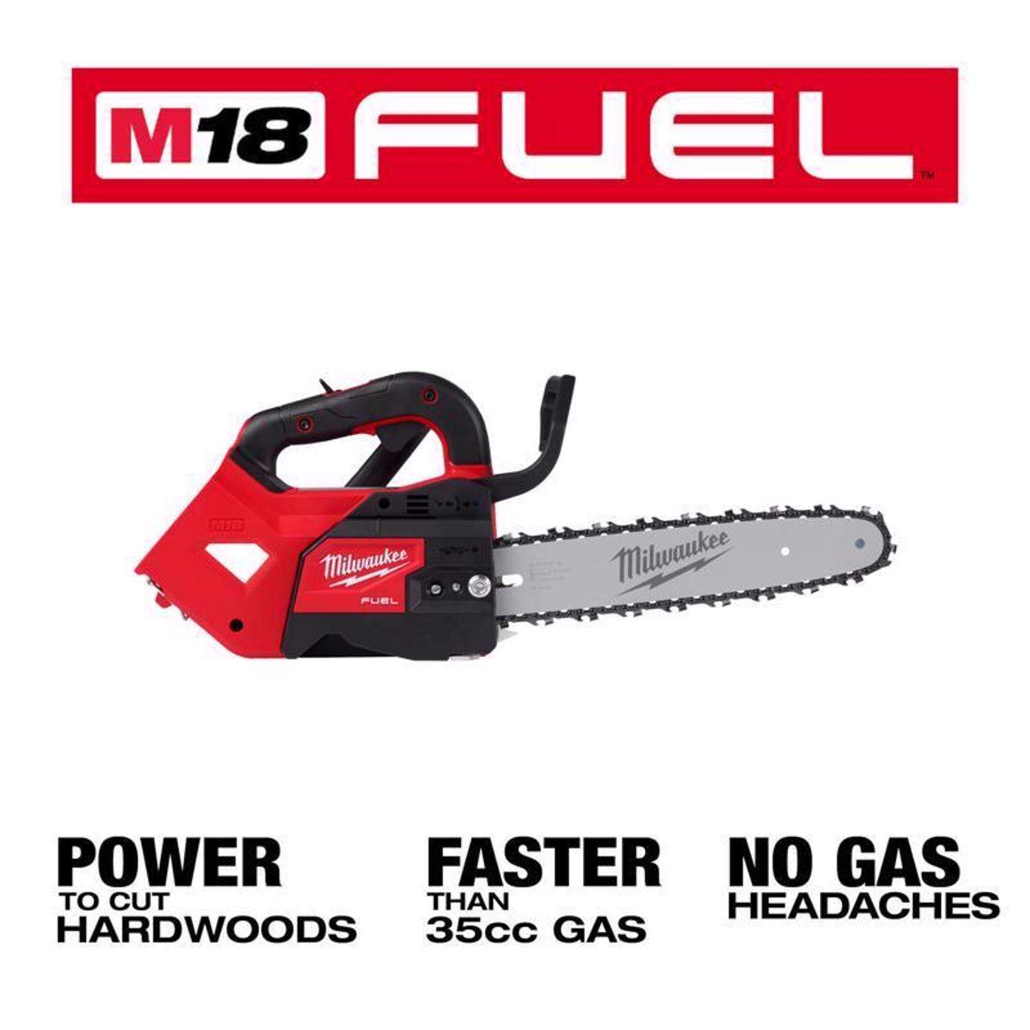 MW M18 FUEL 2826-20C 12 in. 40 cc 18 V Battery Chainsaw Tool Only