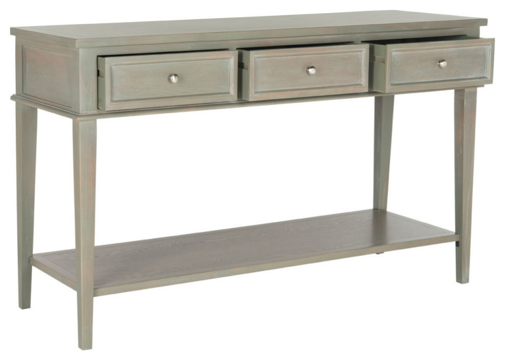 Barry Console  With Storage Drawers Ash Gray   Farmhouse   Console Tables   by Rustic Home Furniture Deco  Houzz