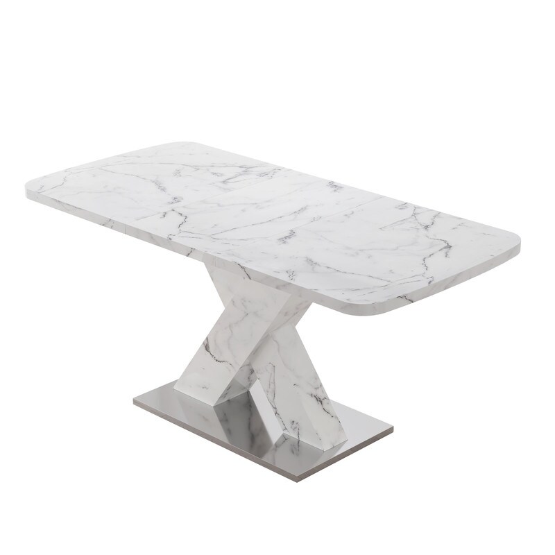 Modern X Shape Extendable Dining Table