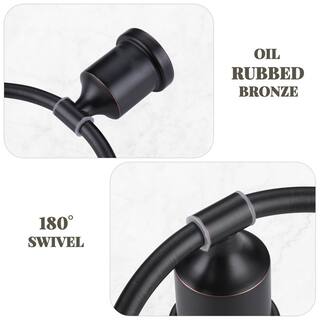 IVIGA Oil Rubbed Bronze Towel Ring for Bathroom 1-Pack Stainless Steel Kitchen Bath Towel Holder Wall Mount AR5130801RB