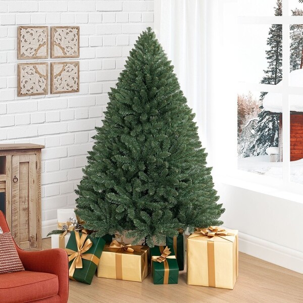 Prague Artificial Christmas Tree with Lights，Pine Fir Prelit Christmas Tree，Christmas Tree with Lights and Tips