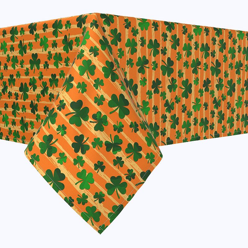 Rectangular Tablecloth， 100% Polyester， 60x104， Orange Paint Stroke Celtic Pride