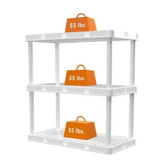 GRACIOUS LIVING Knect A Shelf 3 Shelf Interlocking Organizers White (3 Pack) 3 x 91083-1C