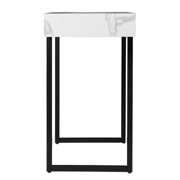 SEI Furniture Kiernan Modern Faux Marble Console Table