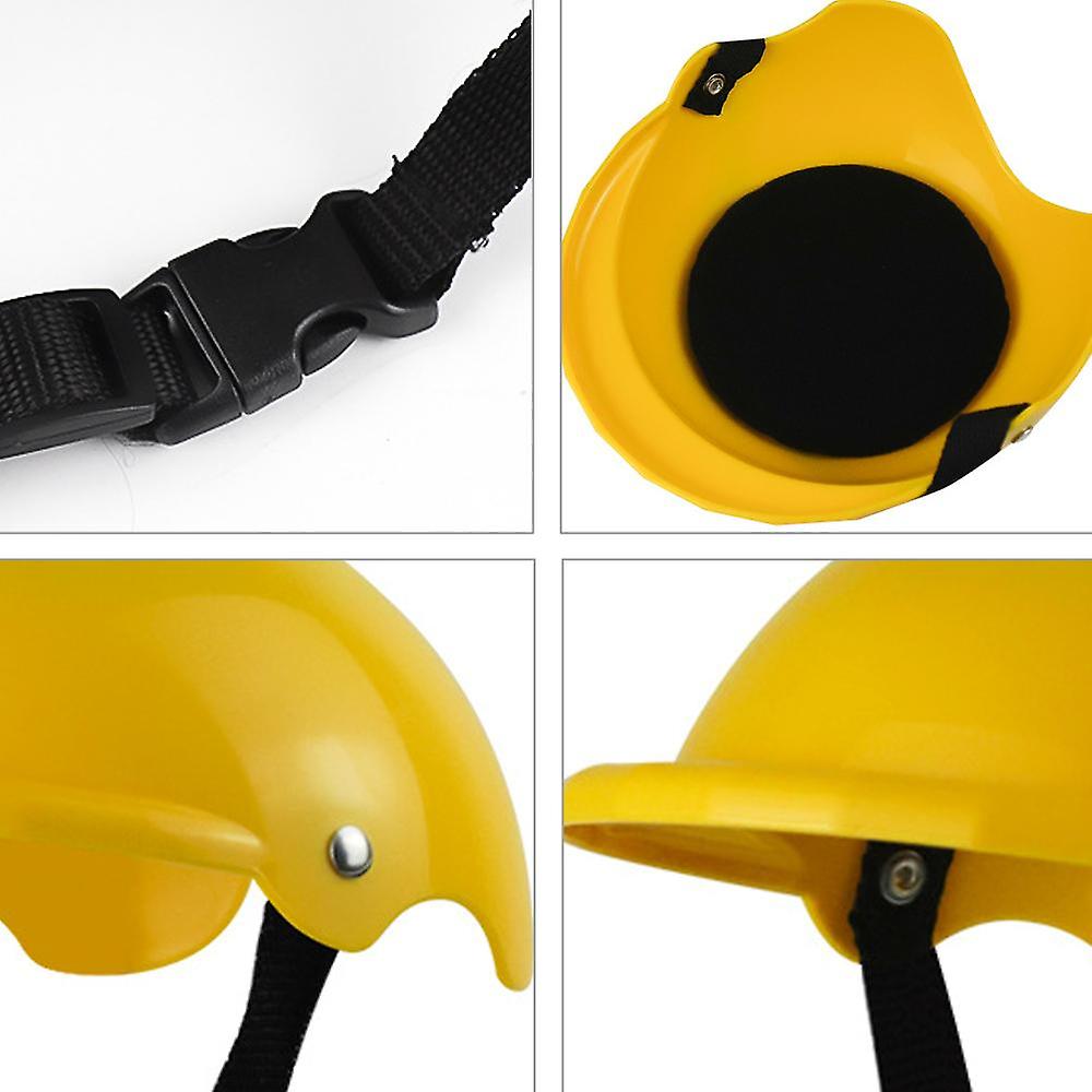 Pet Helmet， Dog Cat Safety Ridding Cap Motorcycle Bike Hat， Soft Padded Sun Rain Protection-yellow