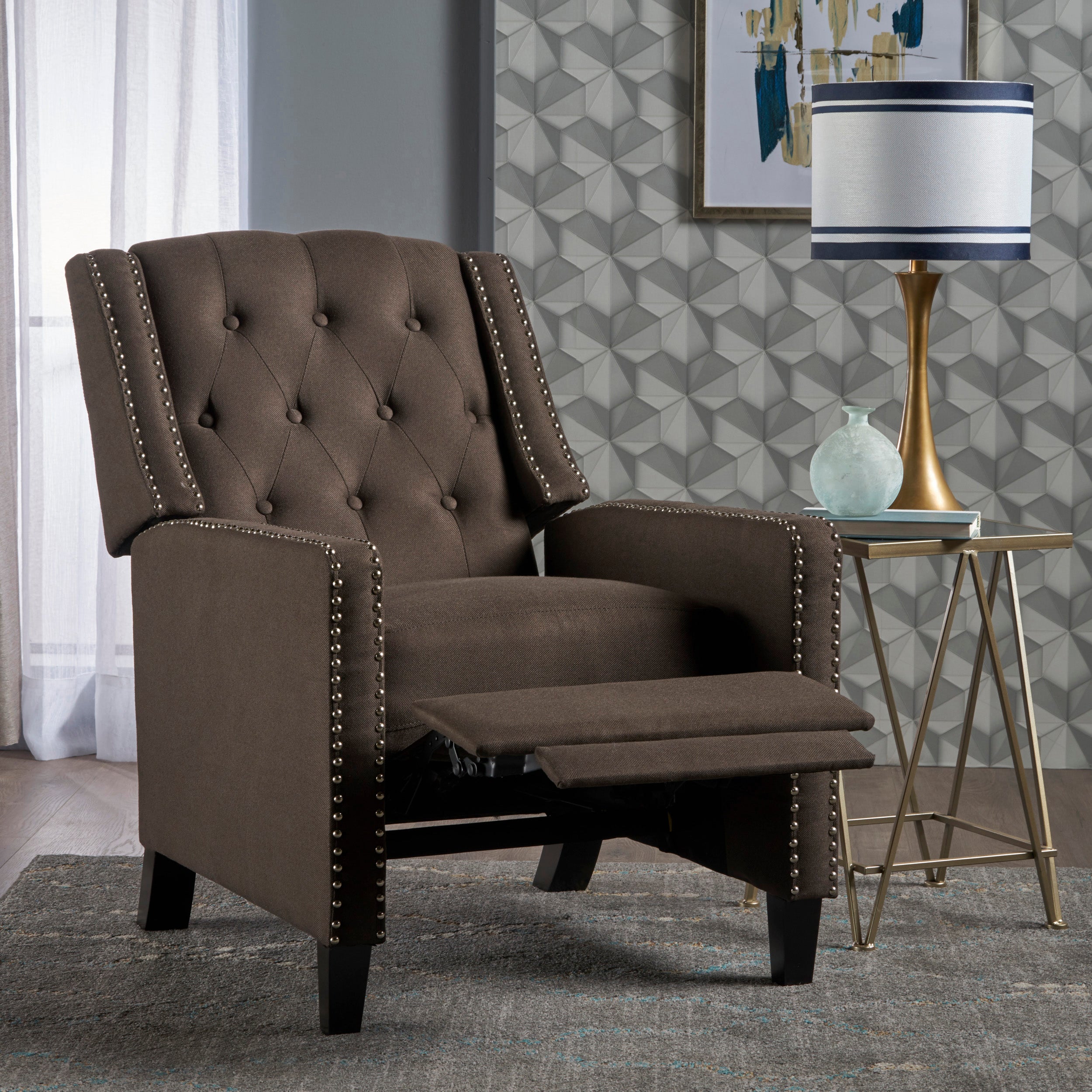 Izaak Tufted Back Fabric Recliner Chair