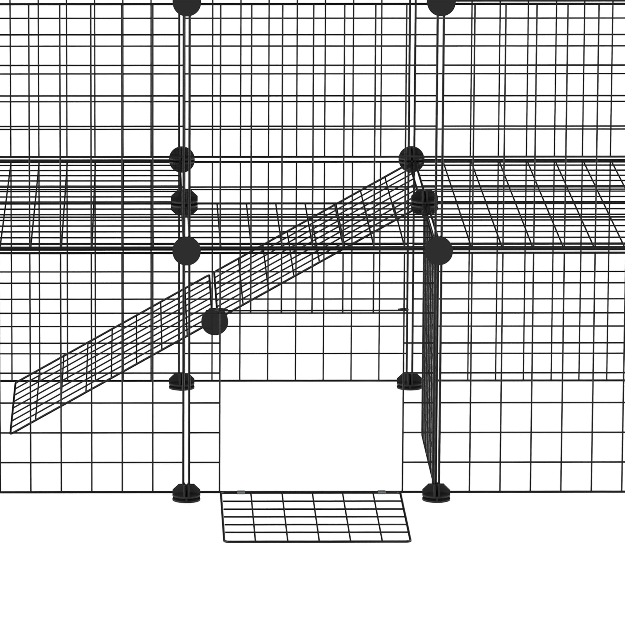 Pawhut 36 Panel Pet Playpen Small Animal Cage Metal Wire Indoor Outdoor Portable