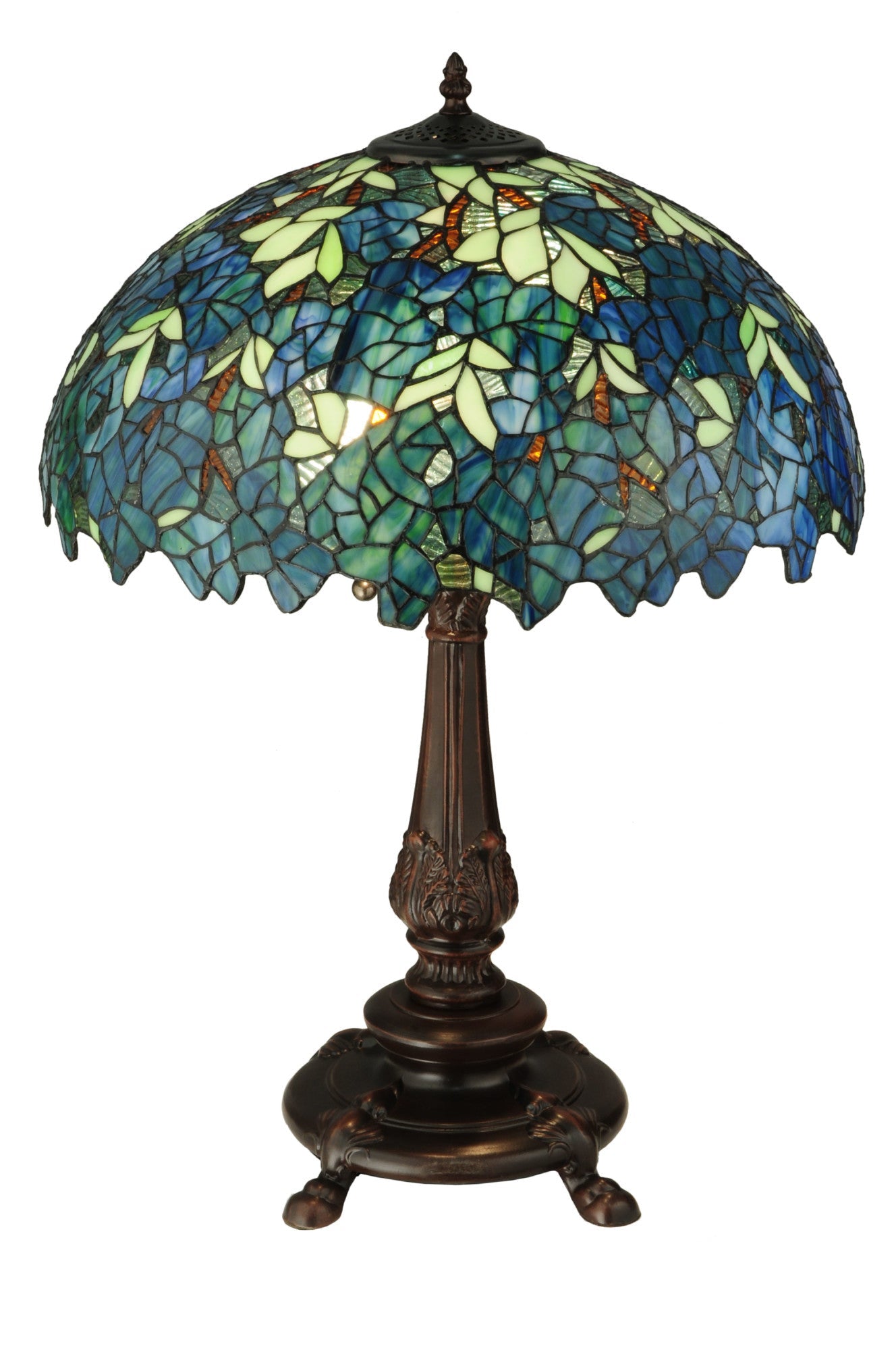 Meyda  124815 Nightfall Wisteria 2 Light 26" Tall Hand-Crafted Table Lamp -