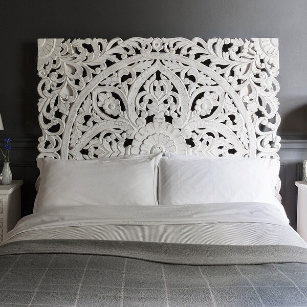 Hand Carved Wooden Bedhead and headboard - - 35102065