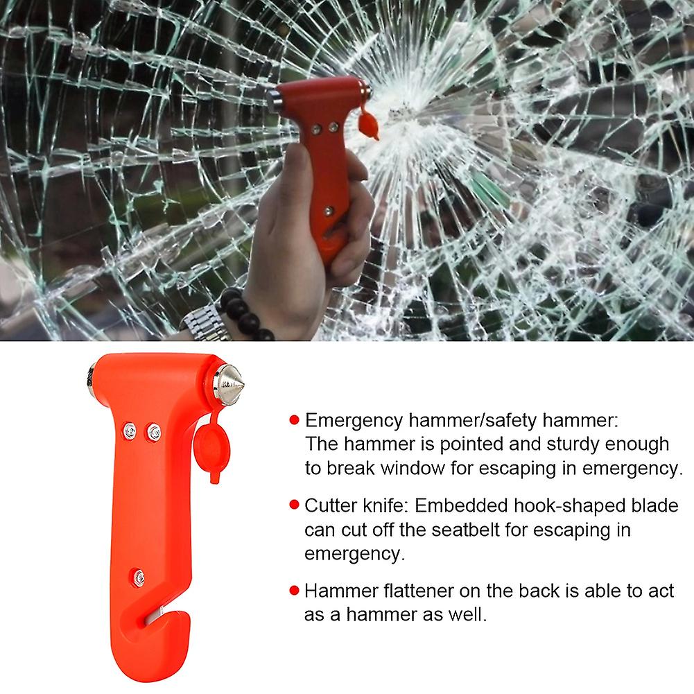 2 In 1 Car Safety Hammer Window Breaker Seatbelt Cutter Emergency Escape Survival Tool