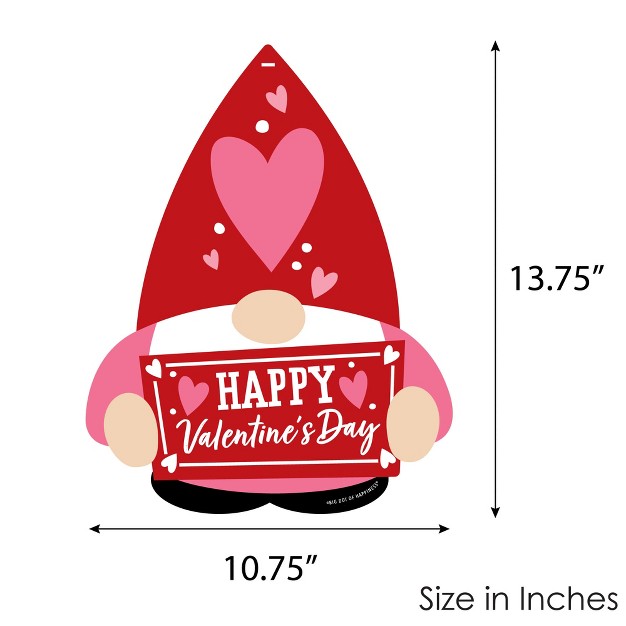 Big Dot Of Happiness Valentine Gnomes Hanging Porch Valentine x27 s Day Party Outdoor Decorations Front Door Decor 1 Piece Sign