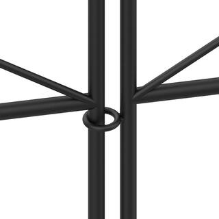 Kingdely 24.4 in. H x 23.6 in. W Black Metal Garden Fence Panel Outdoor Rustproof Decorative Garden Fence (5-Pack) TC-WFKF170101