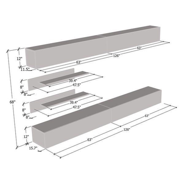 Fly I1 30TV Wall Mounted Floating Modern Entertainment Center