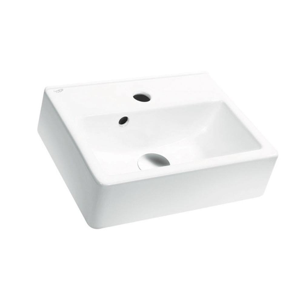 Nameeks Mini Wall Mounted Bathroom Sink in White CeraStyle 001400-U-One Hole