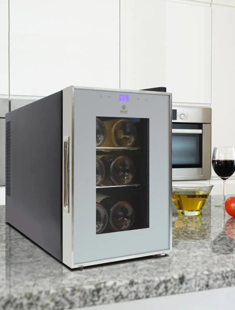 Element by Vinotemp EL6SILST 10 Inch Silver Wine Cooler