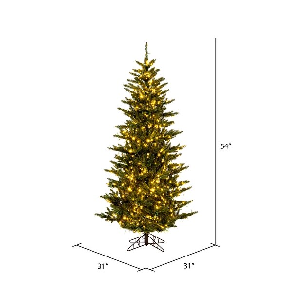 Vickerman 4.5' x 31 Natural Slim Fraser Fir Tree，3mm LED Color Changing Lights.