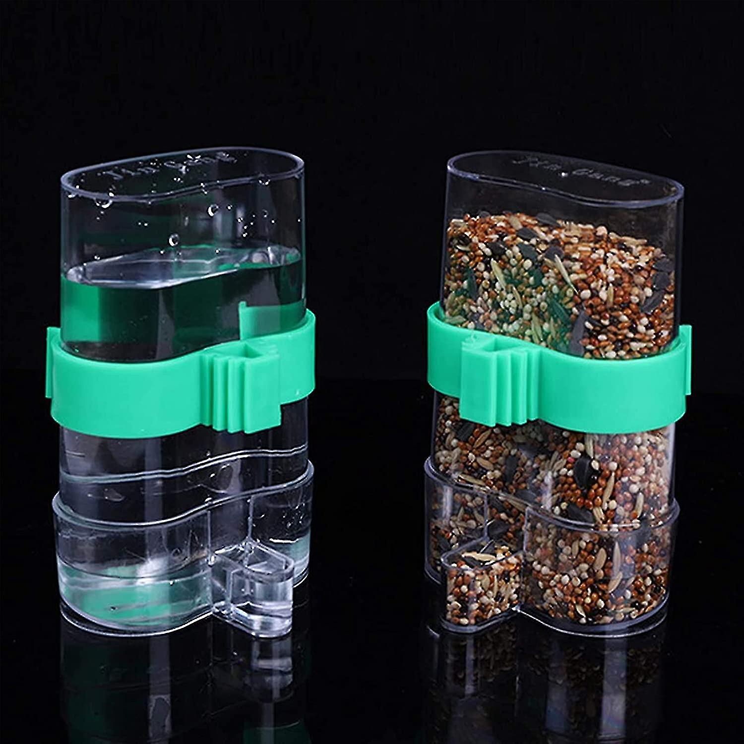 2 Pcs Transparent Bird Waterer Cage Water Dispenser For Automatic Parrot Love Budgies 220ml