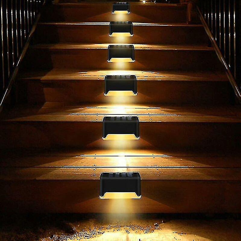 12pcs Solar Stair Light Outdoor Waterproof Step Lamp Led Garden Decoration Landscape