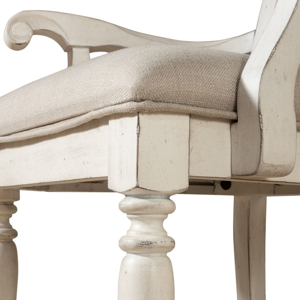 Chateau Splat Back Dining Chair in White Finish   French Country   Dining Chairs   by Crafters and Weavers  Houzz