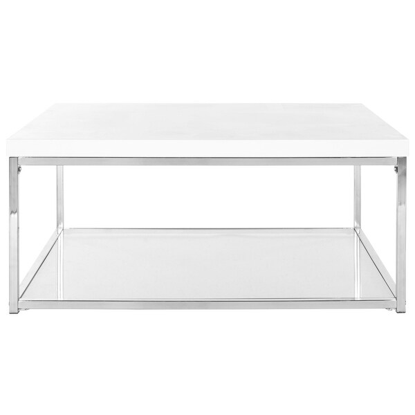 SAFAVIEH Malone White/ Chrome Coffee Table - 35.4