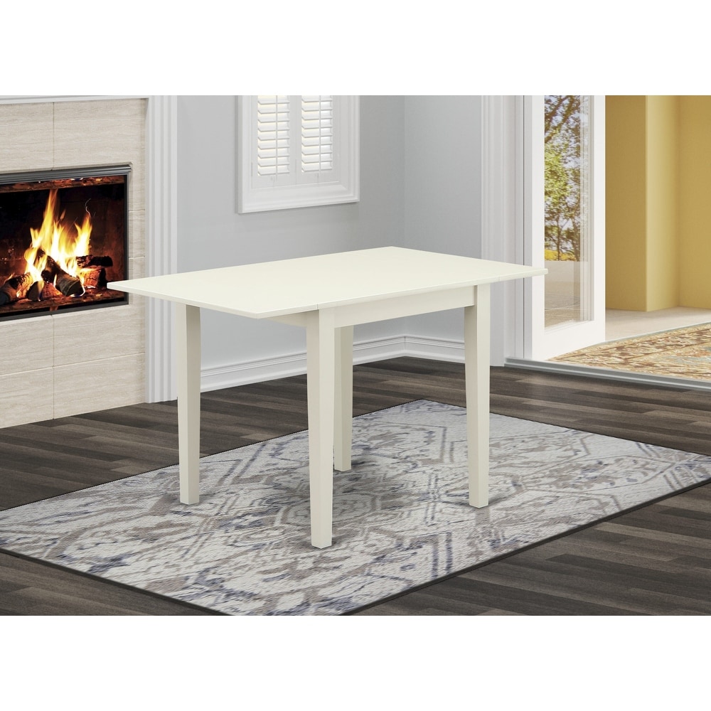 East West Furniture Modern Dining Table   a Rectangle Kitchen Table Top with Dropleaf   Stylish Legs (Finish Color Options)