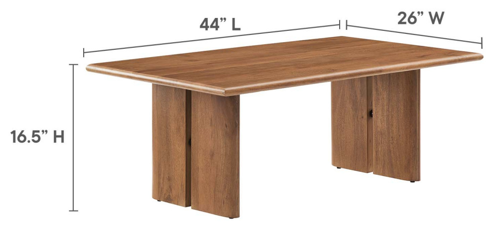 Amistad Wood Coffee Table   Walnut   Transitional   Coffee Tables   by First of a Kind USA Inc  Houzz