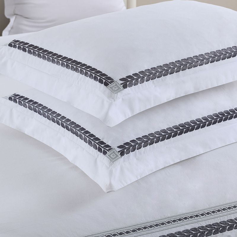 Sadie Percale Embroidered Duvet Cover Set - Made in Egypt