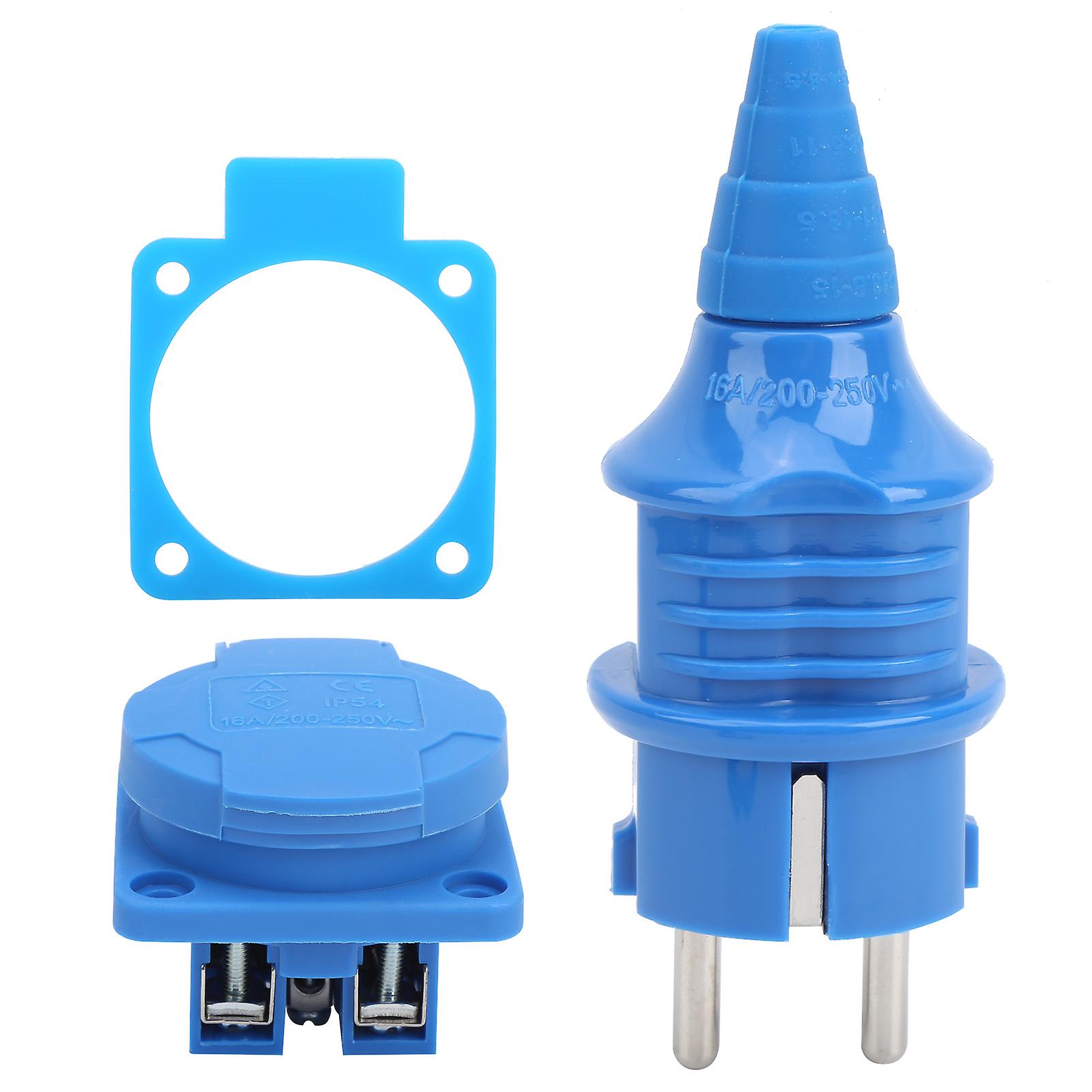 Ac220v 16a Plug European Power Socket Waterproof Industrial Plug Connector