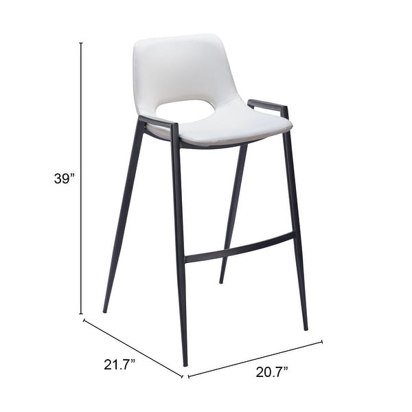 Britley Bay Barstool Chair (Set of 2) White - N/A