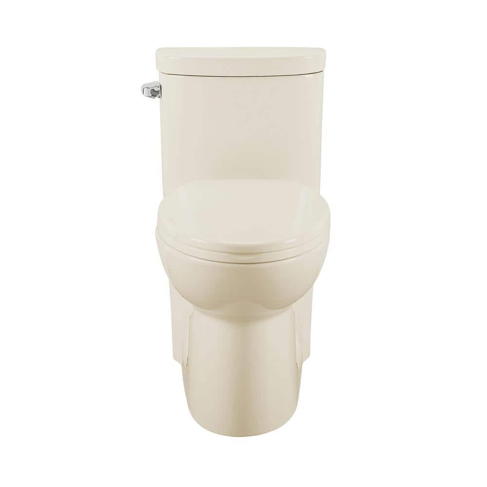 Swiss Madison Sublime 1piece 128 GPF Left Side Single Flush Handle Elongated Toilet in Bisque with Seat Included