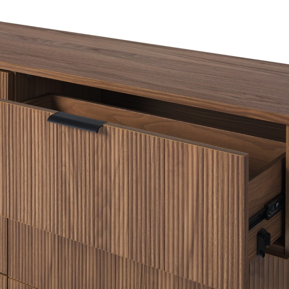 Middlebrook Designs Six Drawer Chest with Reeded Drawer Fronts