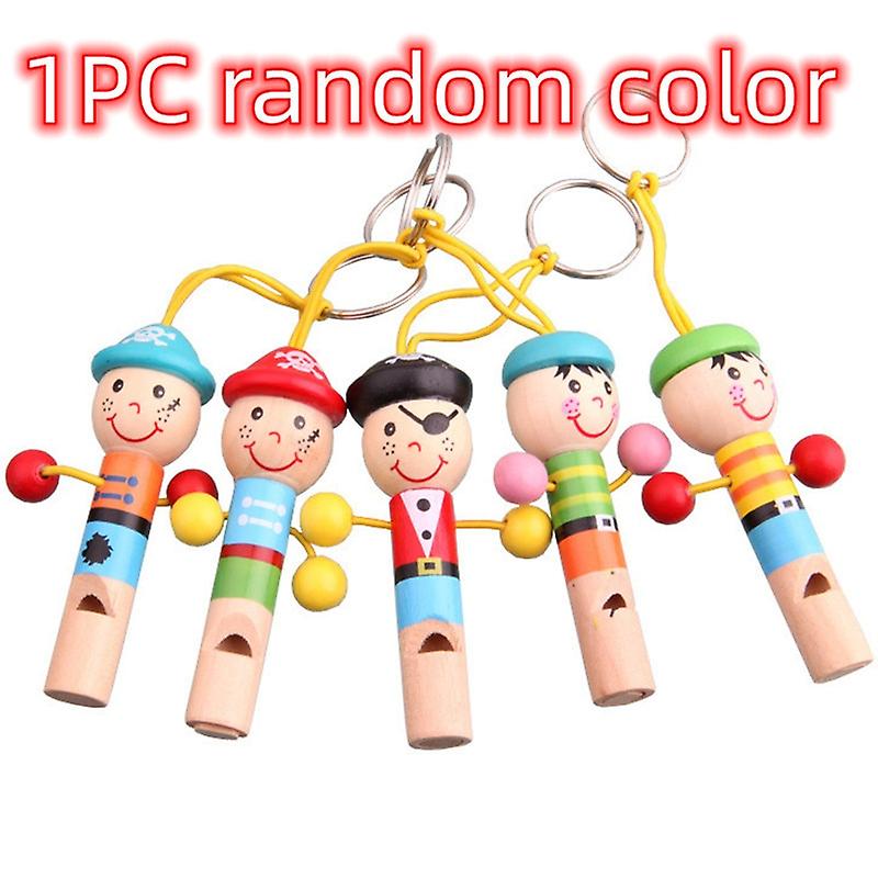 1pc Children Wooden Whistle Pirate Toy Musical Gift Educational Musical Toys Festival Birthday