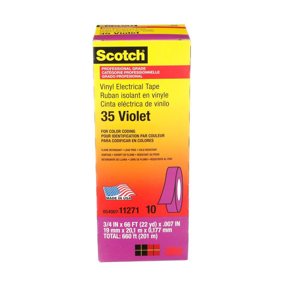 Scotch 34 in. x 66 ft. Electrical Tape - Violet 11271-BA-5