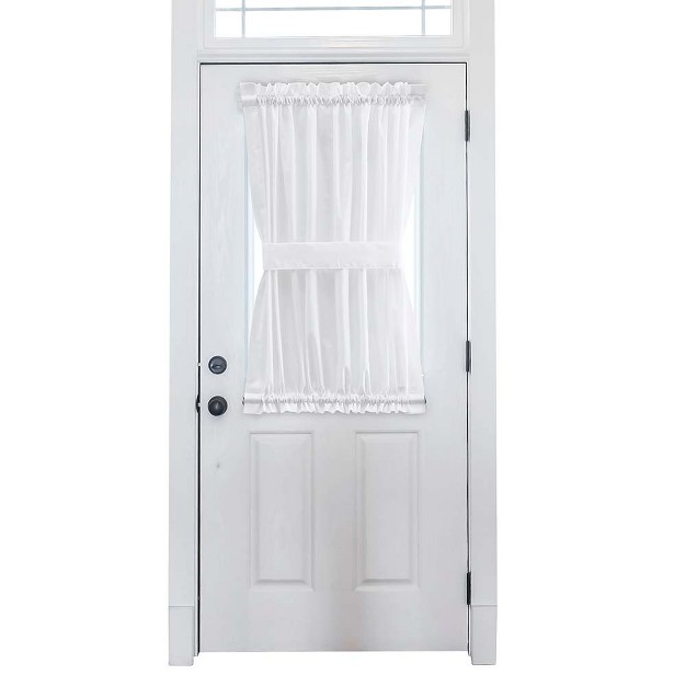 Rod Pocket High Quality Fabric Solid Color Door Panel White