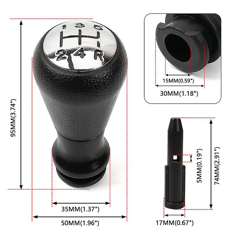 5 Speed Car Manual Gear Shift Knob Sleeve Adapter Lever For Peugeot 106 206 306 406 207 307 407 / Citroen C4 Auto Accessories