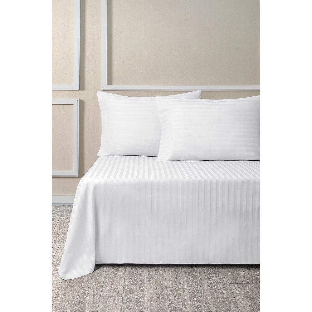 Brooks Brothers Sateen Stripe Cotton Sateen Sheet Set