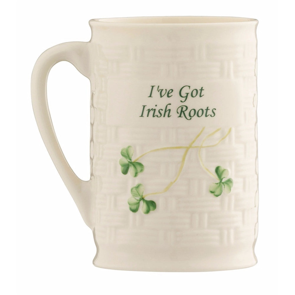 Belleek Classic I've Got Irish Roots Mug