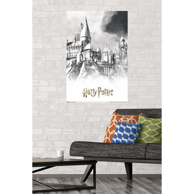 Trends International The Wizarding World Harry Potter Illustrated Hogwarts Unframed Wall Poster Prints