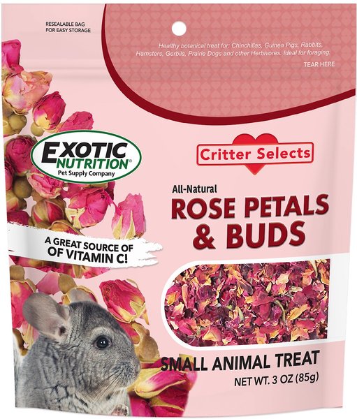 Exotic Nutrition Rose Petals and Buds Small Pet Treats