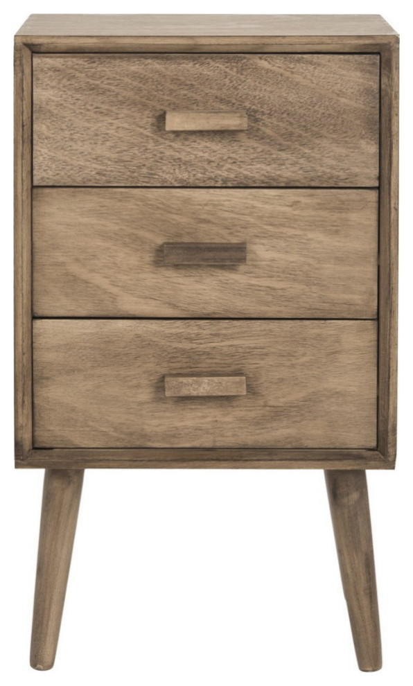 Mona 3 Drawer Chest  Chocolate   Midcentury   Side Tables And End Tables   by Rustic Home Furniture Deco  Houzz