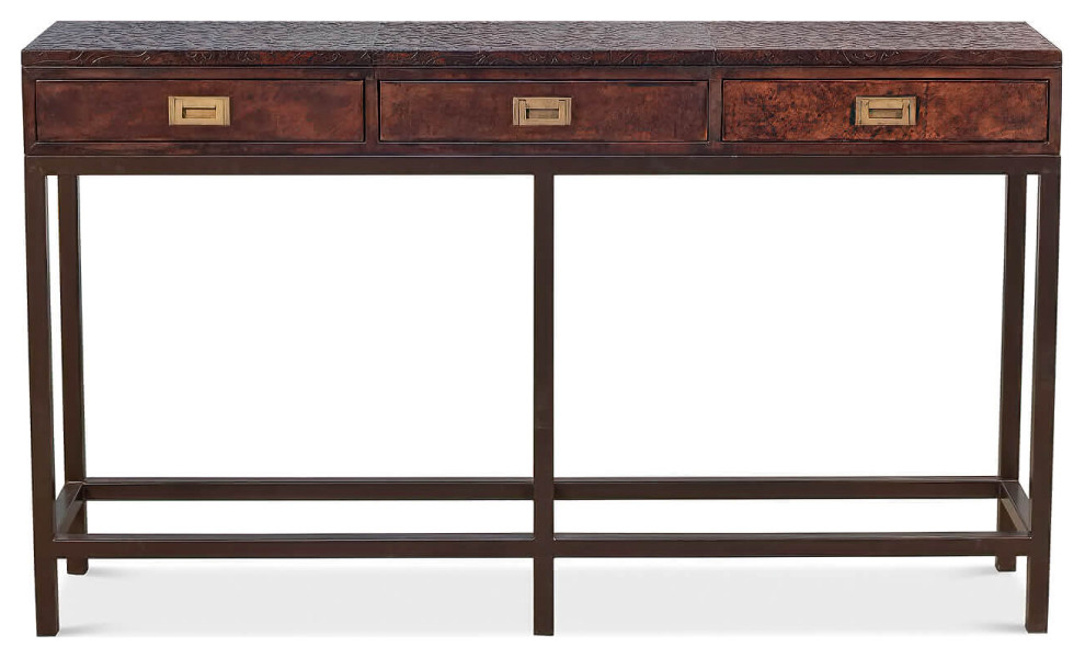 Modern Campaign Style Console   Transitional   Console Tables   by English Georgian America  Houzz