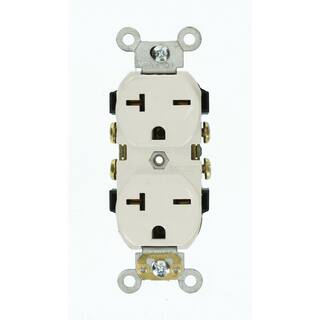 Leviton 20 Amp Commercial Grade Self Grounding Duplex Outlet White 5822-W