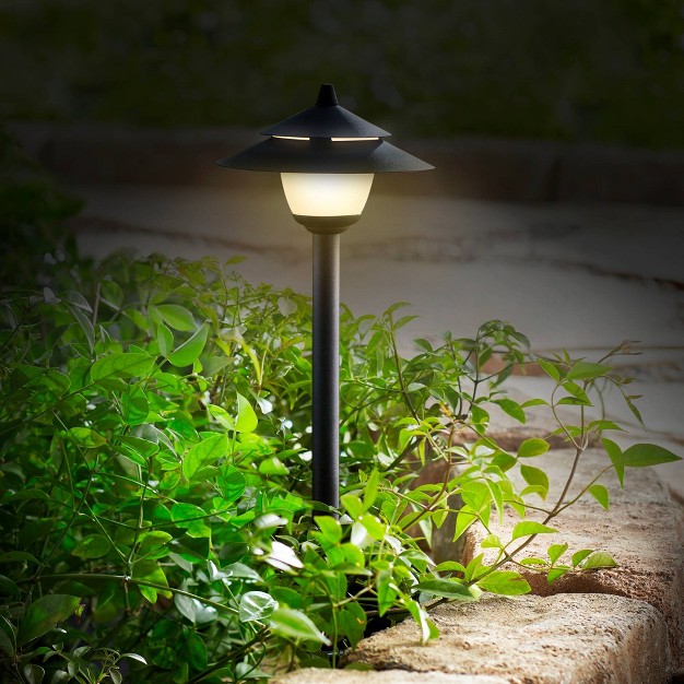 High Black Led Landscape Lights Set Of 2