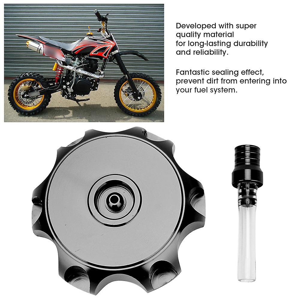 Motorcycle Cnc Aluminum Gas Fuel Tank Cover Cap For 50cc-160cc Pit Dirt Motor Bike (black)