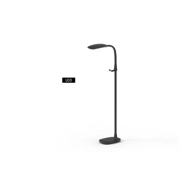 Artiva PRO-Vision Full Spectrum LED Floor Lamp with Accessory Hangers and Reading Magnifier, 62