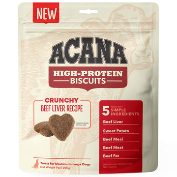 ACANA Crunchy Biscuits High-Protein Beef Liver Recipe Dog Treats andndash; Pet Empire and Supplies