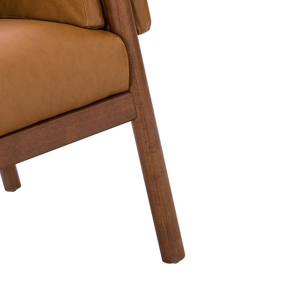 Contemporary Comfy Arm Chair Set With Solid Wood Legs   Midcentury   Armchairs And Accent Chairs   by Karat Home  Houzz