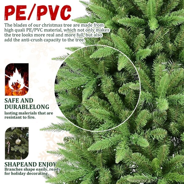 PE/PVC Mixed Automatic Christmas Tree with Metal Stand