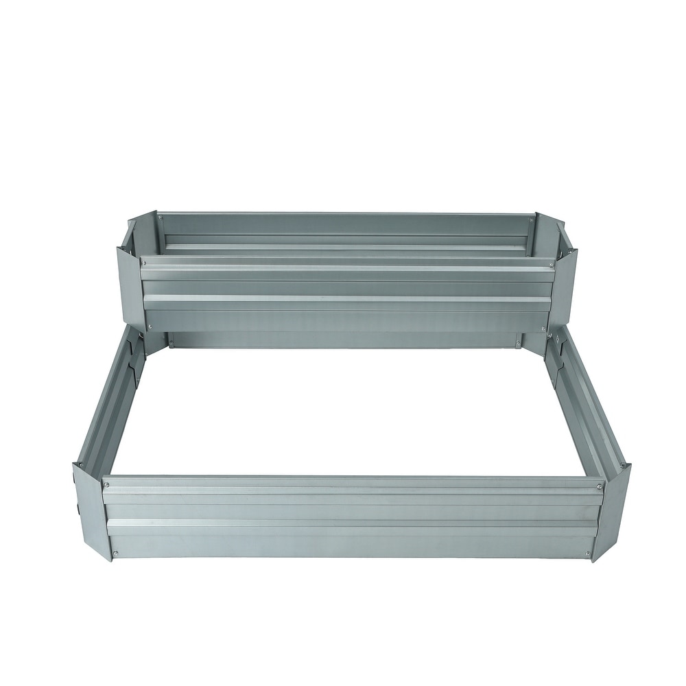 48 inch Two Tier Galvanized Raised Garden Bed