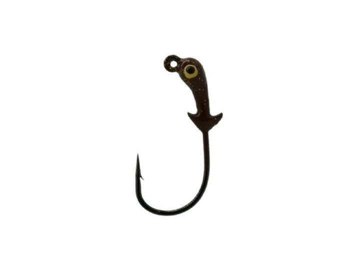 Mission Fishin 1/8 oz. Brown and Gold Double Barbed Jighead， 3 Pack - #91801